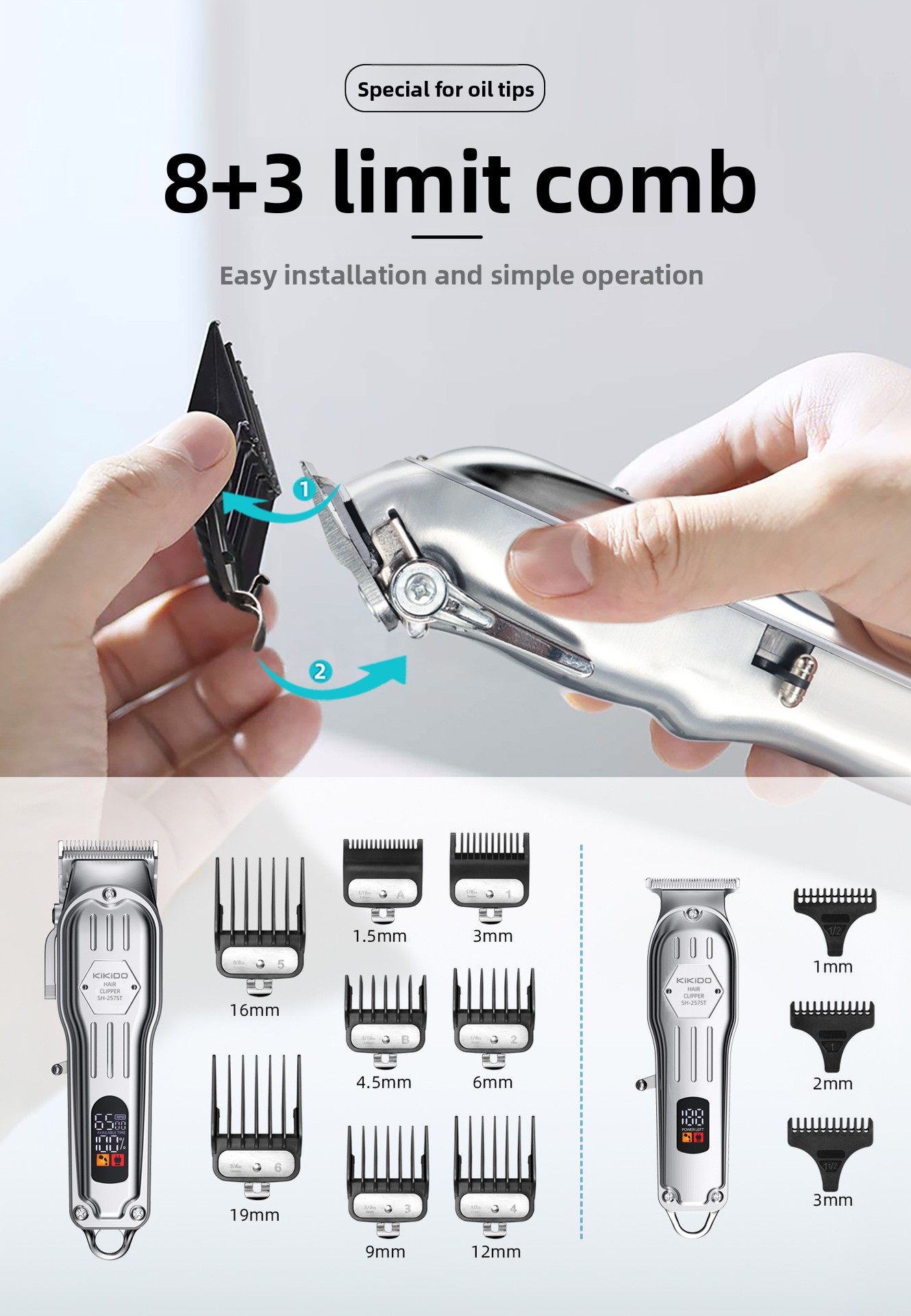 Rasoio elettrico multifunzione Oil Head Magic, tagliacapelli elettrico professionale per intagliare i capelli calvi_voghion.com
