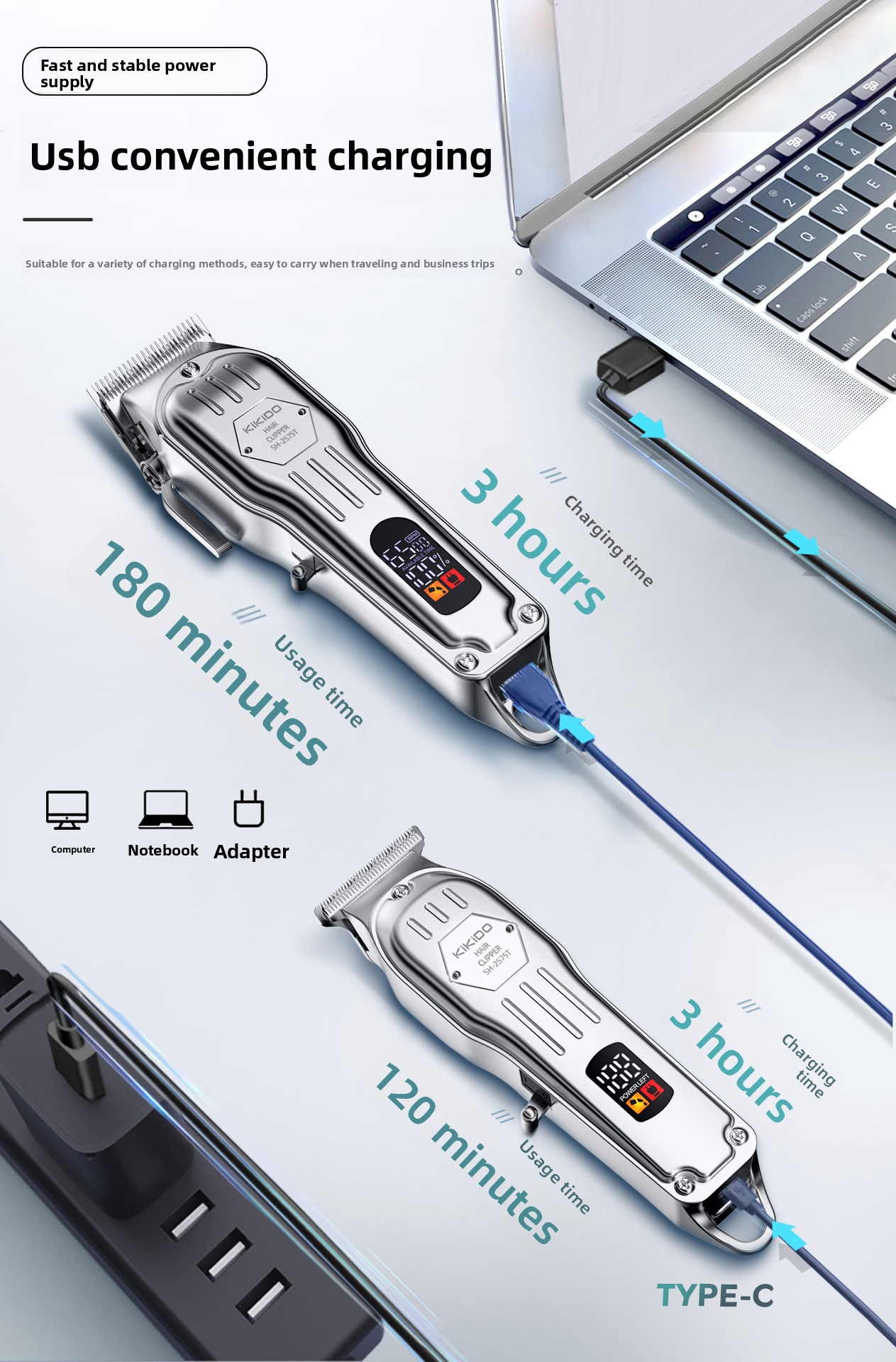 Rasoio elettrico multifunzione Oil Head Magic, tagliacapelli elettrico professionale per intagliare i capelli calvi_voghion.com