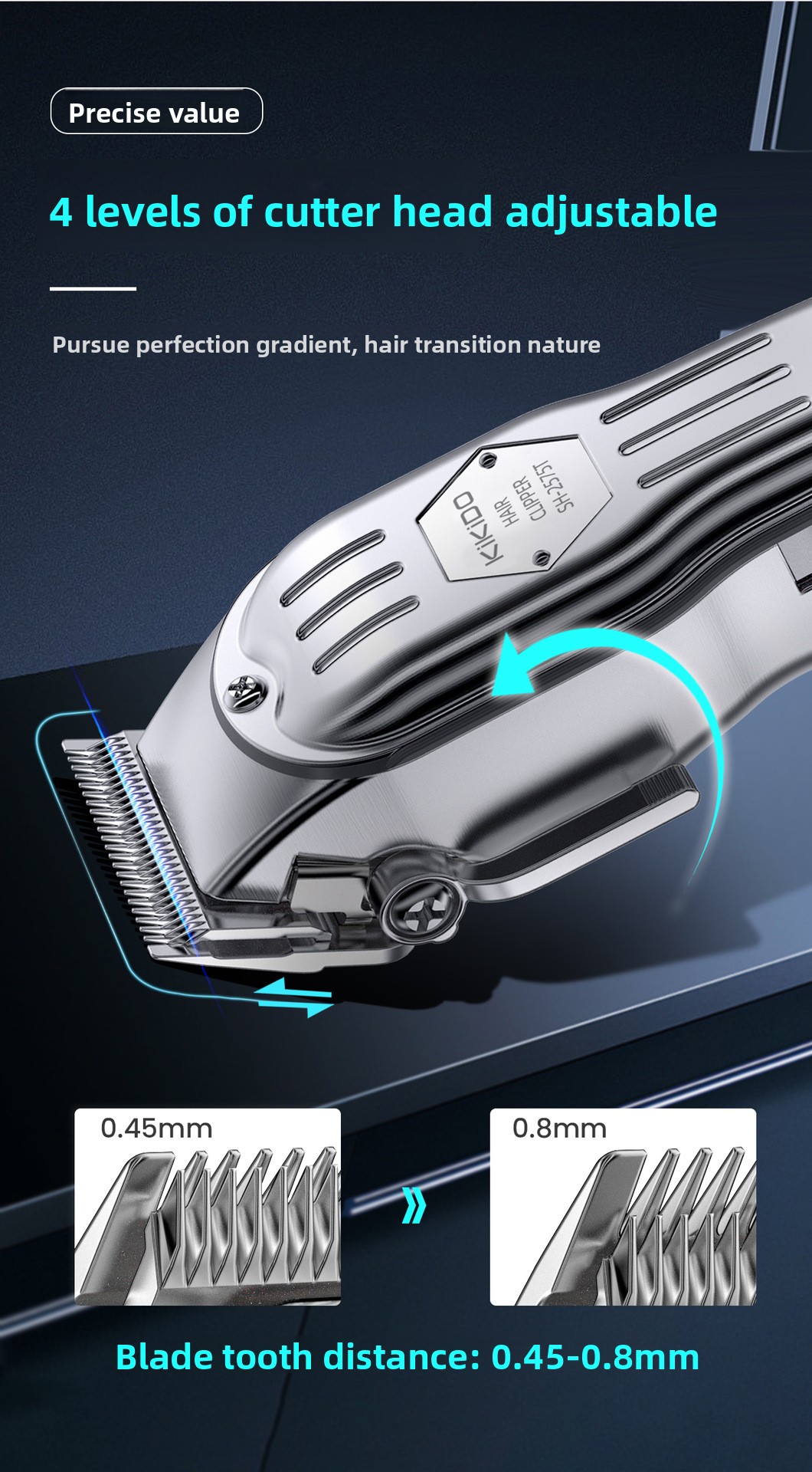 Rasoio elettrico multifunzione Oil Head Magic, tagliacapelli elettrico professionale per intagliare i capelli calvi_voghion.com