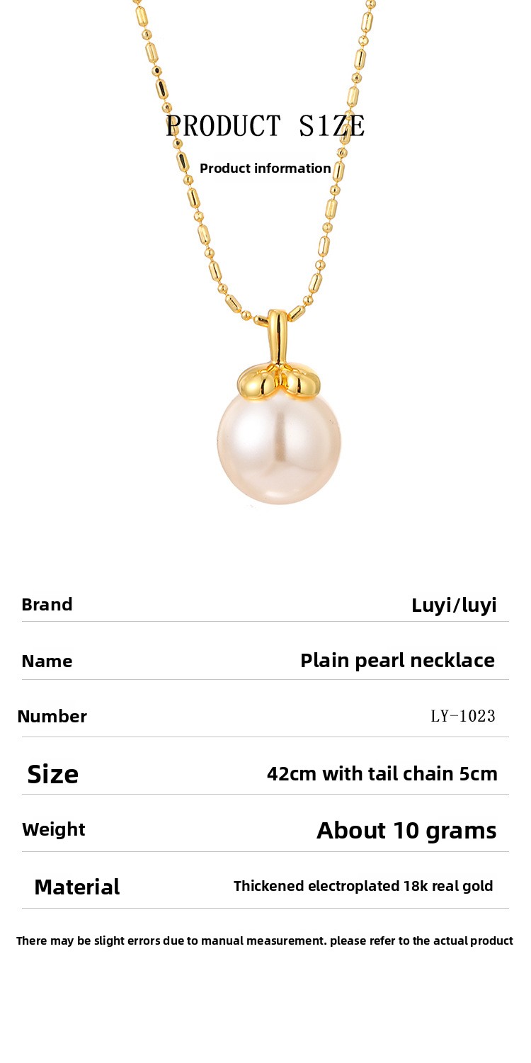 Franse stijl Nieuwe elegante parelhanger ketting Eenvoudige high-end mode Exquise temperament Veelzijdige sleutelbeenketting_voghion.com
