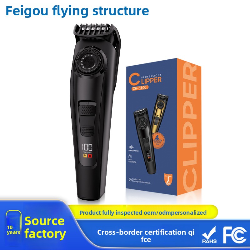 Nuovo tagliacapelli per barba, tagliacapelli per corpo, ricaricabile tramite USB, display digitale, rasoio elettrico_voghion.com