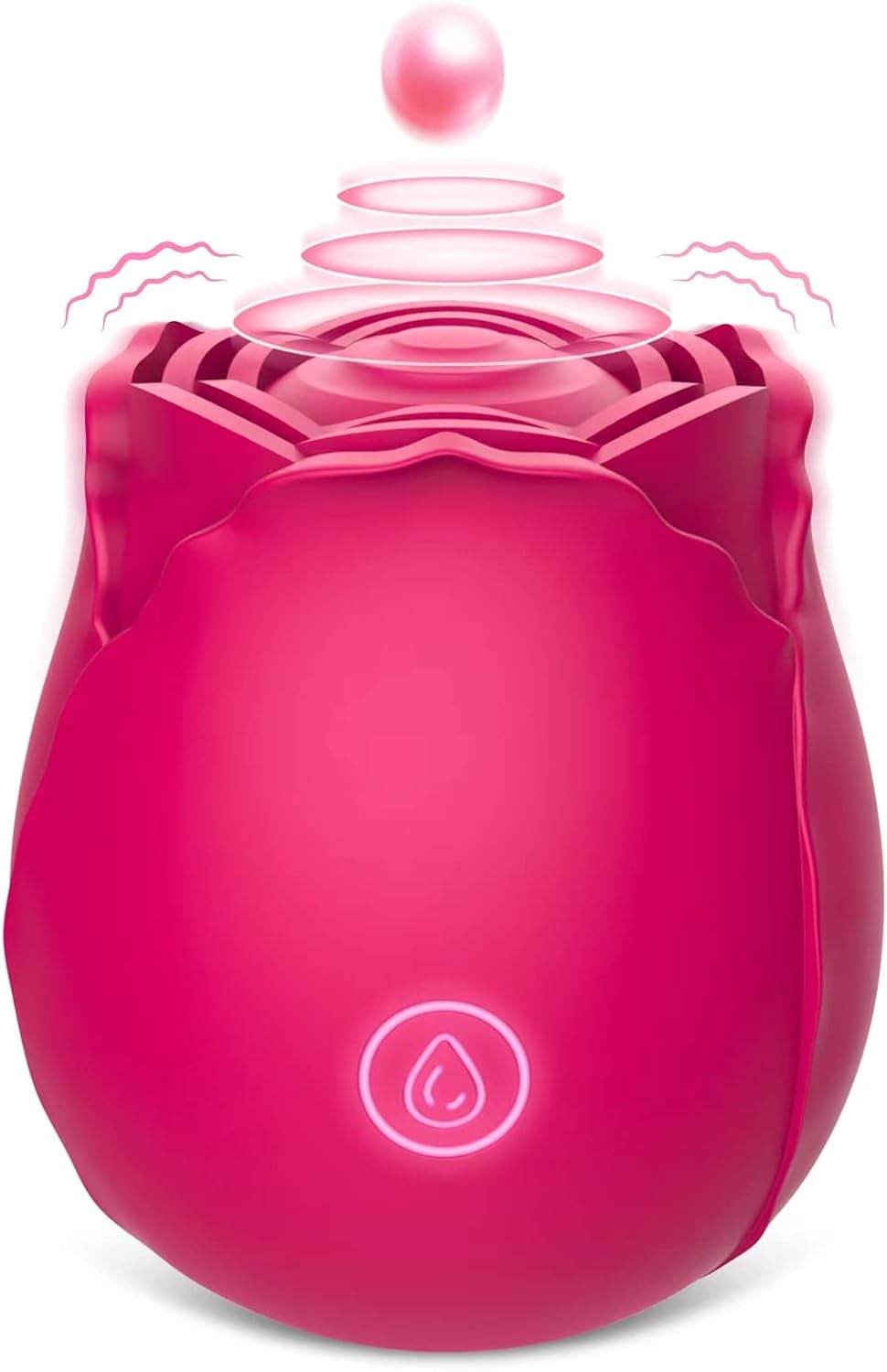 Rose Clitoral Vibrator With 7 Tapping Modes For Women_voghion.com