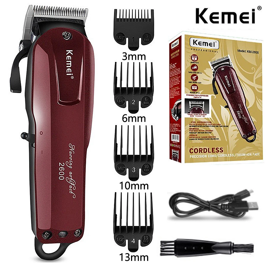 2600 Tagliacapelli professionale per barbiere da uomo, tagliacapelli elettrico, strumento per taglio di capelli da salone_voghion.com