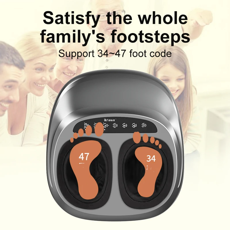 Elektrisches Shiatsu-Fußmassagegerät mit Luftkompressions-Knetfunktion, Infrarot-Wärmetherapie und Gesundheitspflege_voghion.com