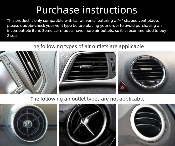 Striscia decorativa per bocchette dell'aria dell'auto con clip luminosa a forma di U, set da 10 pezzi_voghion.com