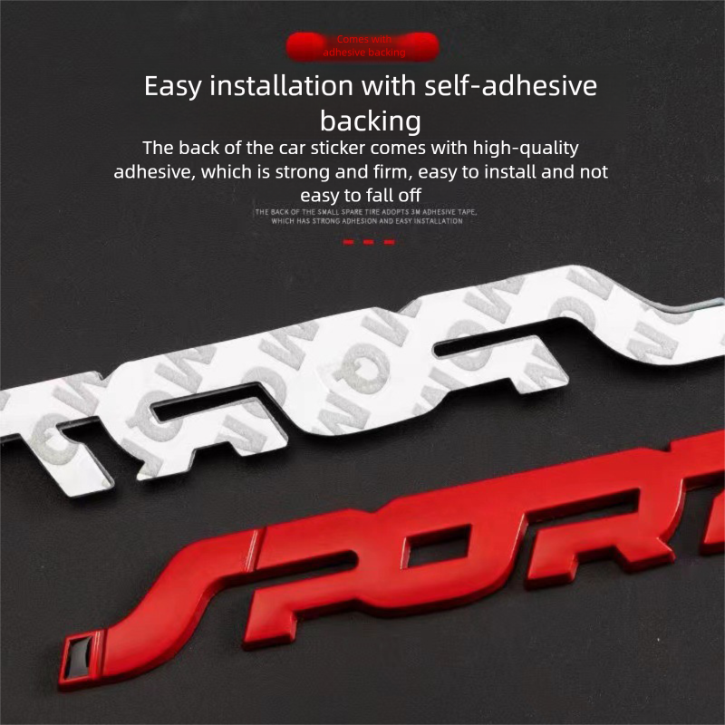 Suitable For Modified Ford SPORT Car Sticker Sports Tail 3D Metal Emblem_voghion.com