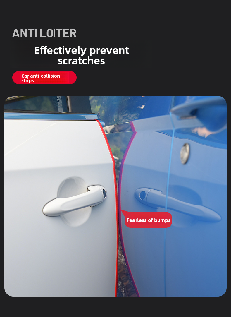 Car Anti-Collision Strip Invisible Universal No-Adhesive Door Edge Anti-Scratch Body Protection Tape Decoration_voghion.com