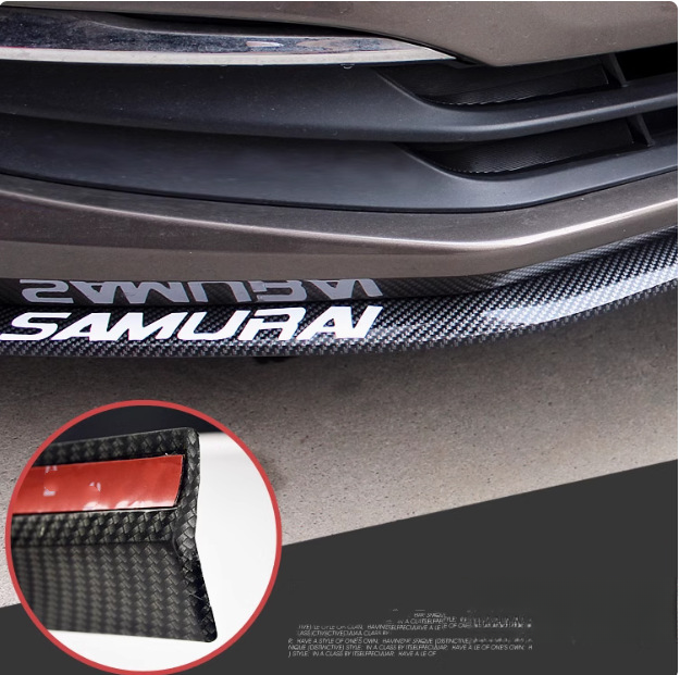 Anti-Collision Modification Universal Small Body Kit Bumper Carbon Fiber Car Accessories Front Lip Strip_voghion.com