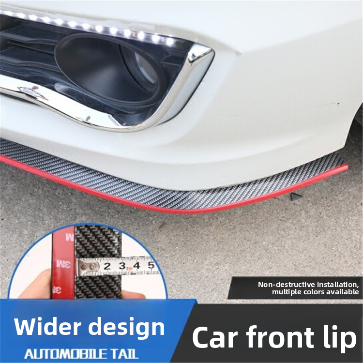 Anti-Collision Modification Universal Small Body Kit Bumper Carbon Fiber Car Accessories Front Lip Strip_voghion.com