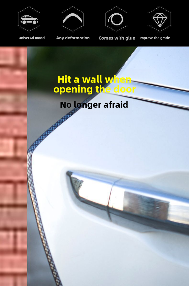 Edge Anti-Scratch Anti-Collision Sticker Car Body Door Opening Strip Decoration Supplies Universal Modification_voghion.com
