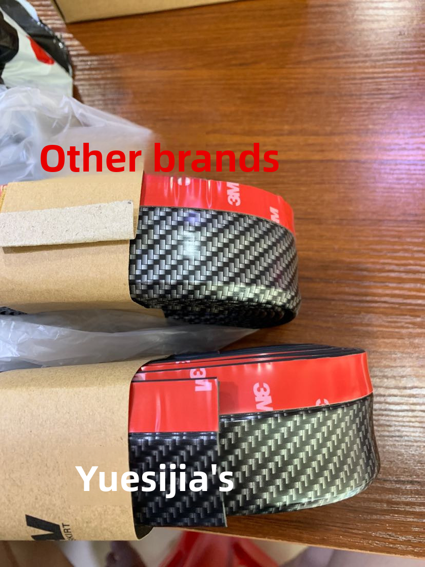 Anti-Collision Modification Universal Small Body Kit Bumper Carbon Fiber Car Accessories Front Lip Strip_voghion.com