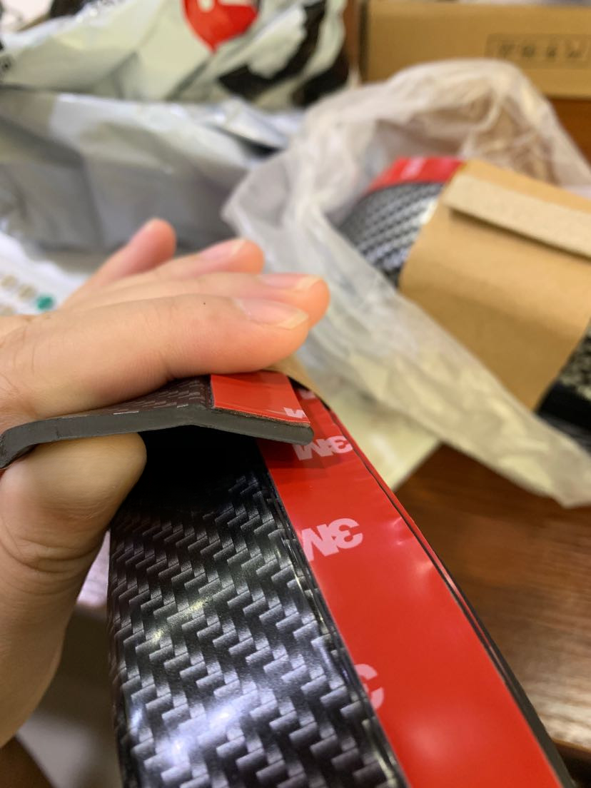 Anti-Collision Modification Universal Small Body Kit Bumper Carbon Fiber Car Accessories Front Lip Strip_voghion.com