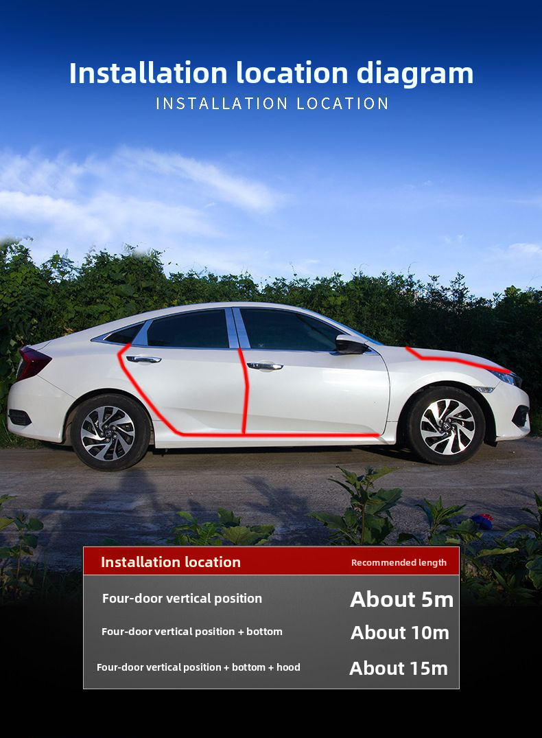 Edge Anti-Scratch Anti-Collision Sticker Car Body Door Opening Strip Decoration Supplies Universal Modification_voghion.com