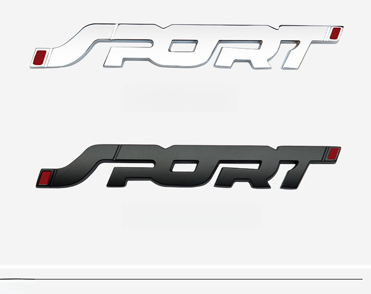 Suitable For Modified Ford SPORT Car Sticker Sports Tail 3D Metal Emblem_voghion.com