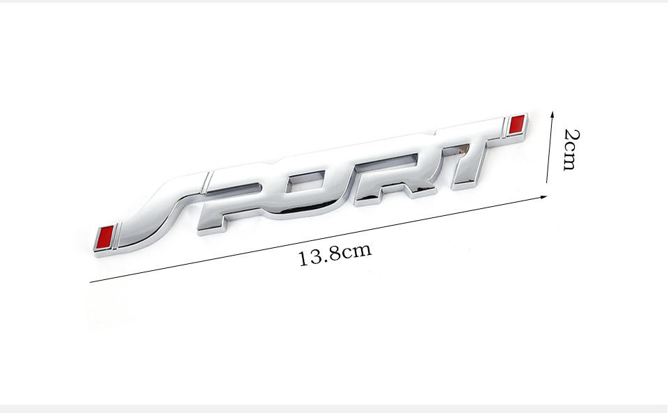 Suitable For Modified Ford SPORT Car Sticker Sports Tail 3D Metal Emblem_voghion.com