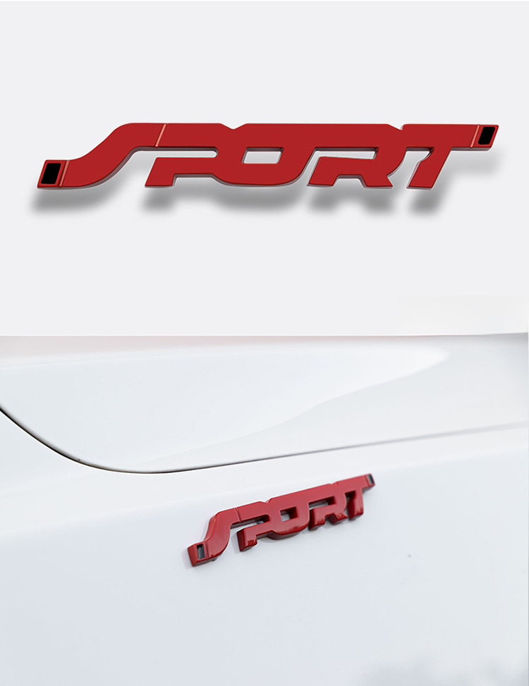 Suitable For Modified Ford SPORT Car Sticker Sports Tail 3D Metal Emblem_voghion.com