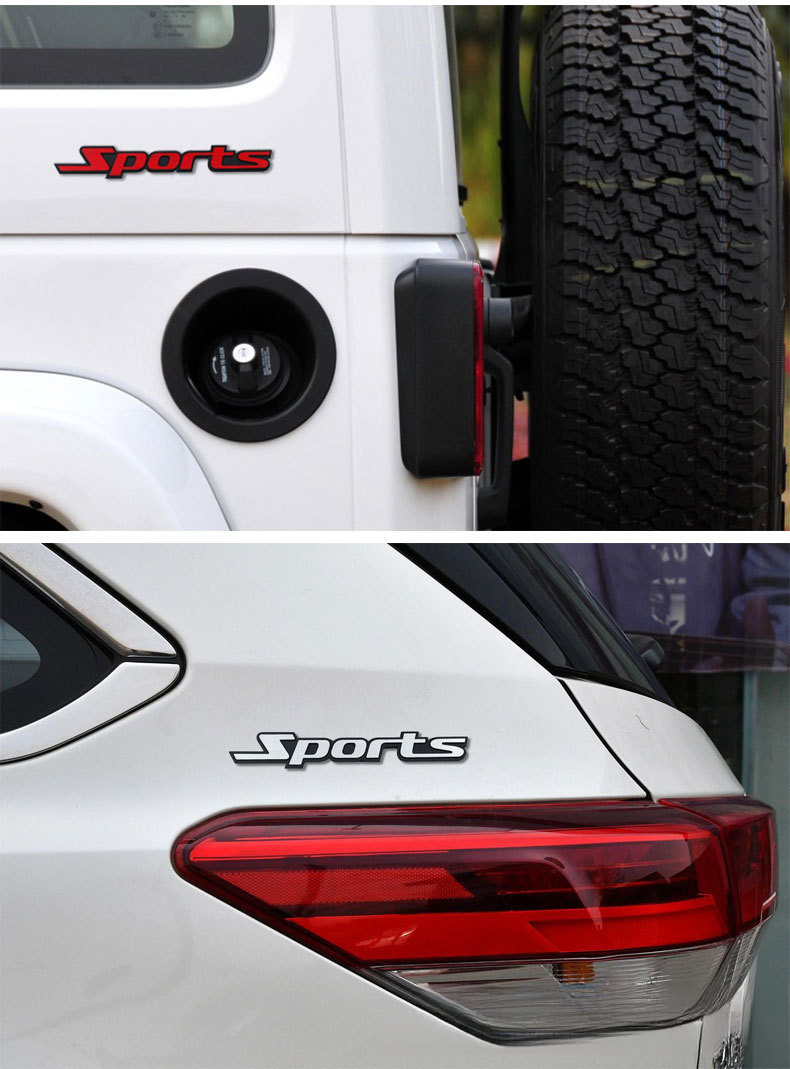 Adesivo antigraffio per decorazione esterna della griglia dell'auto, sportiva, fuoristrada, in metallo, con emblema posteriore_voghion.com