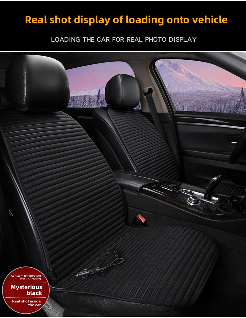 Cuscino riscaldato elettrico invernale per auto, sedile singolo da 12 V_voghion.com