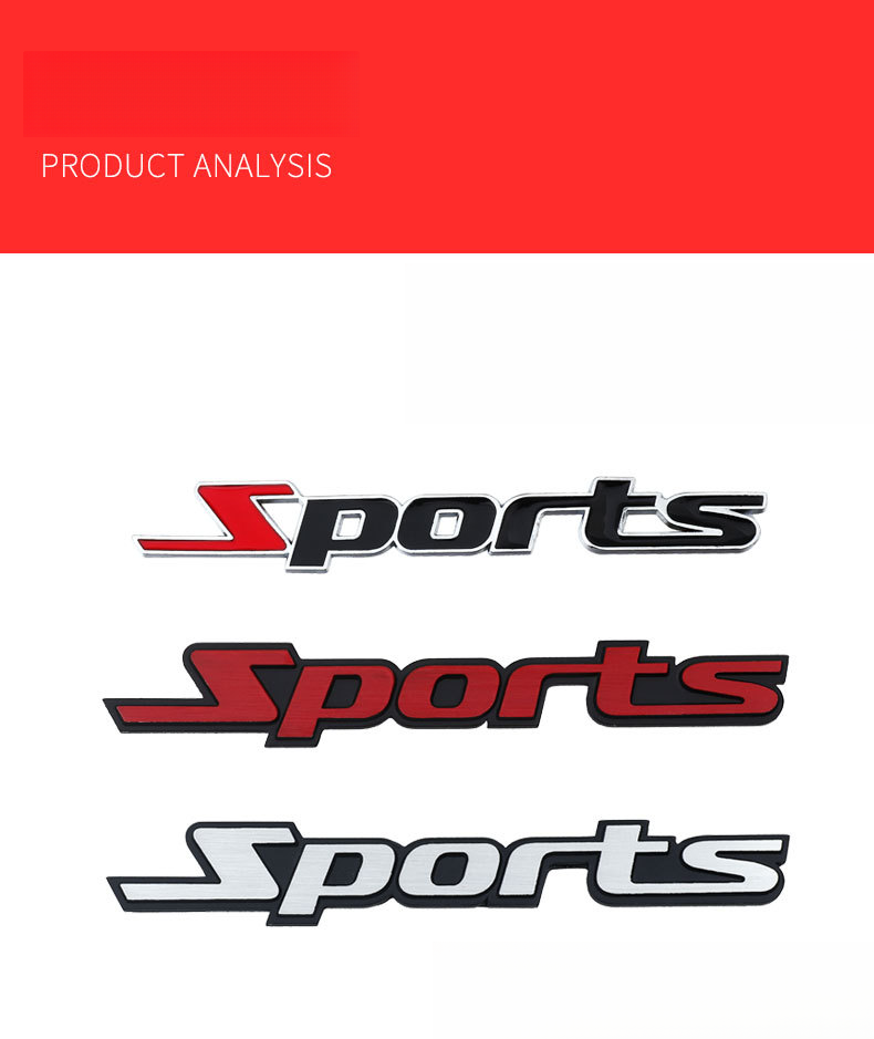 Adesivo antigraffio per decorazione esterna della griglia dell'auto, sportiva, fuoristrada, in metallo, con emblema posteriore_voghion.com