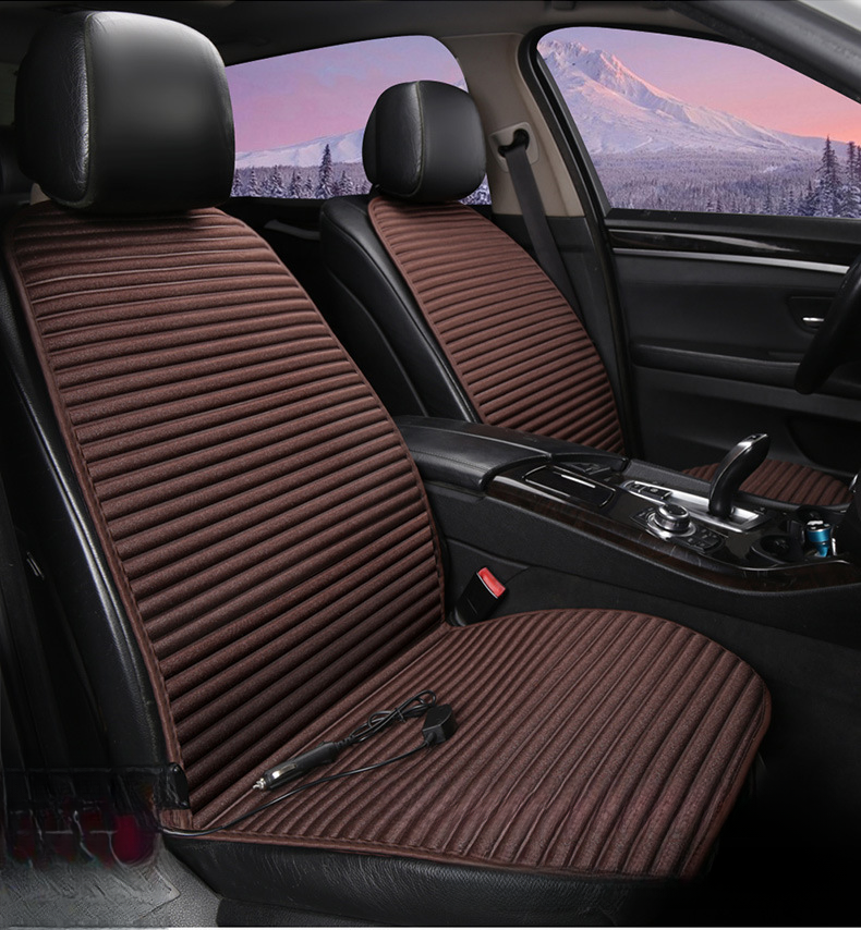 Cuscino riscaldato elettrico invernale per auto, sedile singolo da 12 V_voghion.com