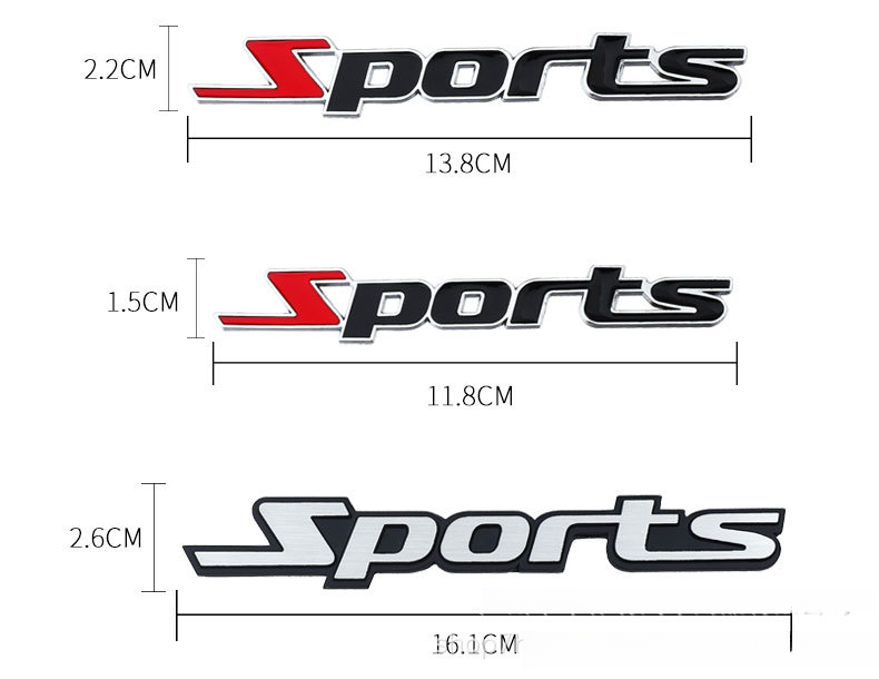 Adesivo antigraffio per decorazione esterna della griglia dell'auto, sportiva, fuoristrada, in metallo, con emblema posteriore_voghion.com