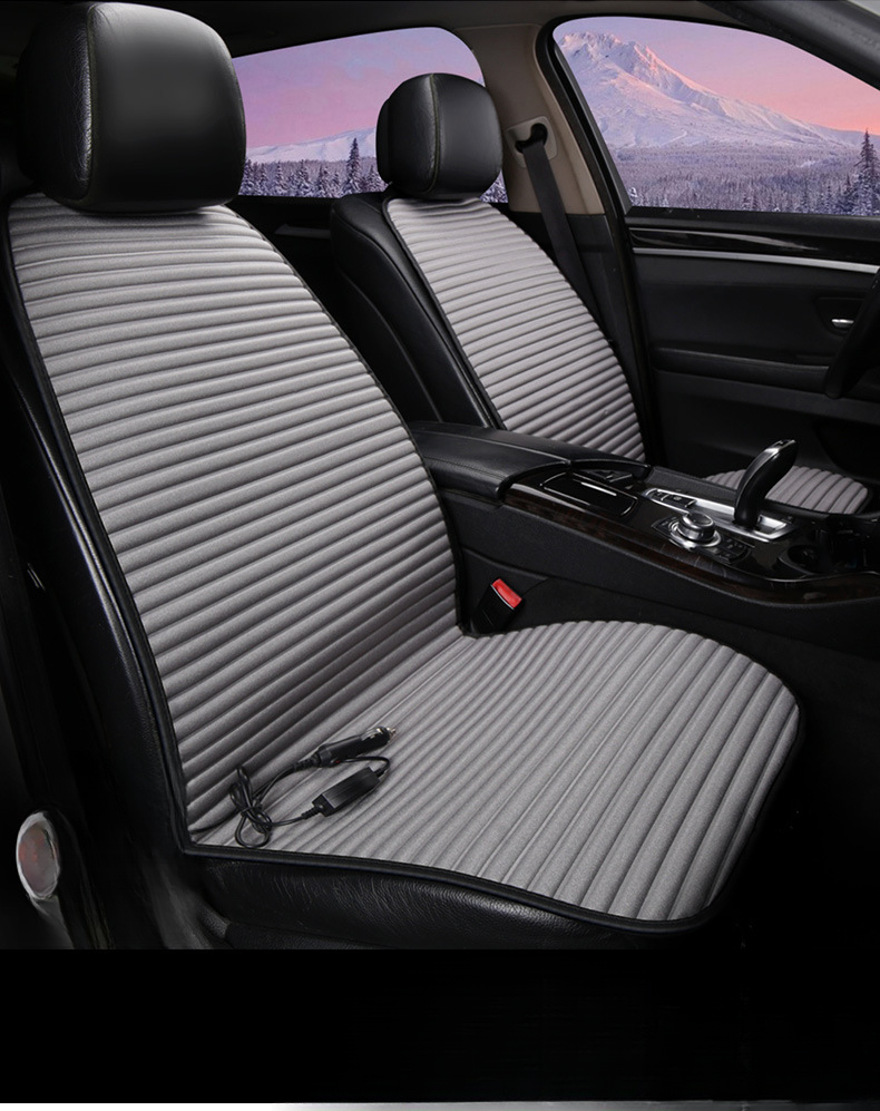 Cuscino riscaldato elettrico invernale per auto, sedile singolo da 12 V_voghion.com