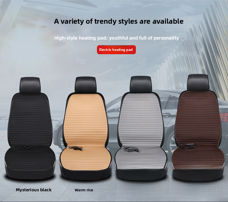 Cuscino riscaldato elettrico invernale per auto, sedile singolo da 12 V_voghion.com
