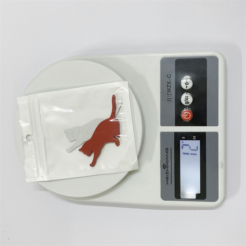 Adesivo decorativo per frigorifero, in metallo, personalizzato, con marchio laterale per auto, con gatto bianco, antigraffio, impermeabile_voghion.com