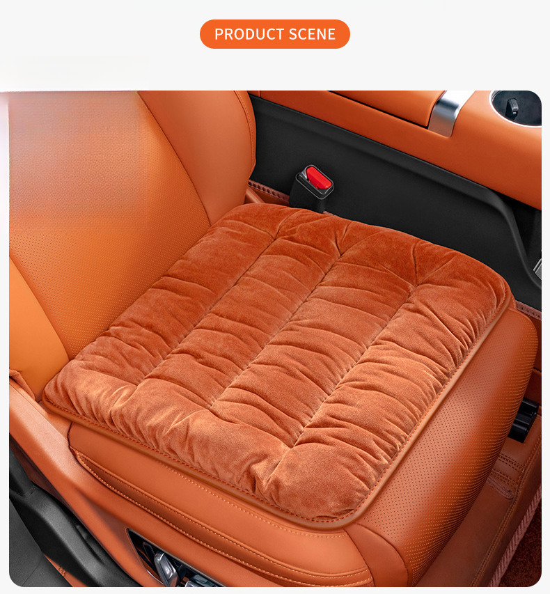 Novo carro inverno inverno grosso quente premium lã de bebê principal motorista peça única assento traseiro integrado_voghion.com