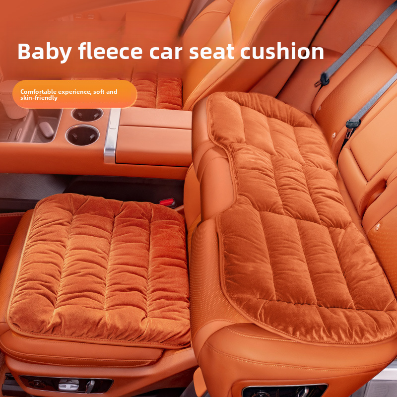 Neues Auto Winter Dickes, warmes Premium-Babyfleece Hauptfahrer-Einzelteil Rücksitz integriertes Kissen_voghion.com