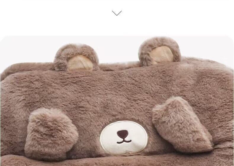 Cuscino per sedile integrato con supporto lombare universale per auto, per tutte le stagioni, in peluche invernale, pezzo unico_voghion.com