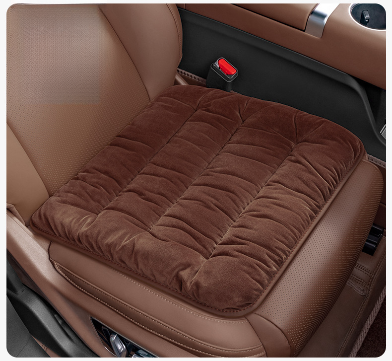 Novo carro inverno inverno grosso quente premium lã de bebê principal motorista peça única assento traseiro integrado_voghion.com