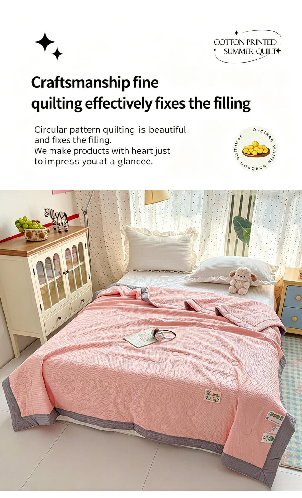 Class A Soybean Cooling Summer Quilt For Single And Double Beds_voghion.com