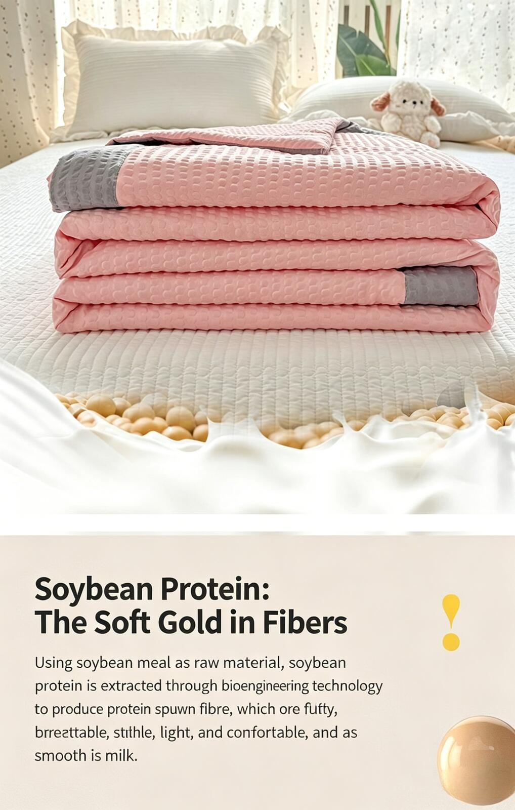 Class A Soybean Cooling Summer Quilt For Single And Double Beds_voghion.com