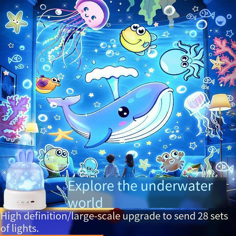 Starry Sky Projector Lamp Creative Gift Children's Day Toy For 3-6 Year Olds Christmas Birthday Present Night Light_maomaolike.com