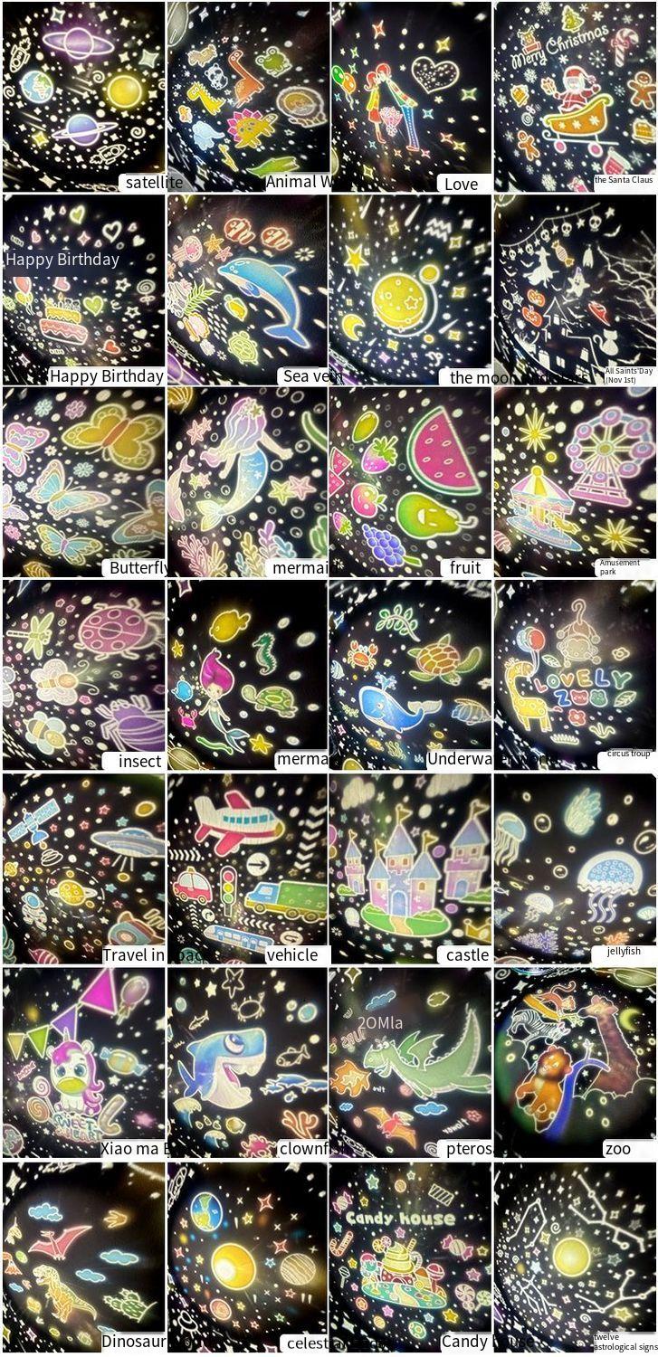 Starry Sky Projector Lamp Creative Gift Children's Day Toy For 3-6 Year Olds Christmas Birthday Present Night Light_maomaolike.com
