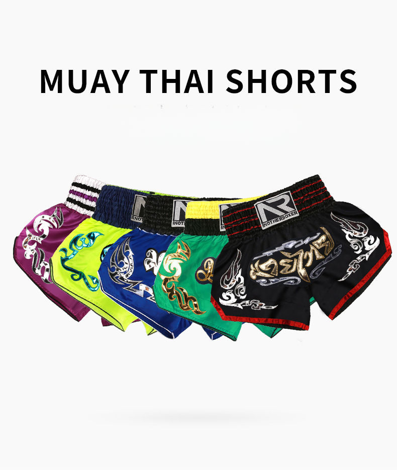 Tai Muay Thai lühikesed püksid täiskasvanud meestele ja naistele MMA treeninguks, poksiks, võitluskunstideks, Sandaks, võitlemiseks, meestele ja naistele_voghion.com