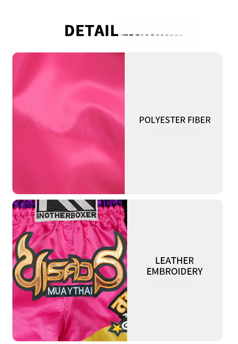 Muay Thai Sanda Boxing Boying Training Contest Otroške kratke hlače MMA Mešane borilne veščine Tekmovalne kratke hlače_voghion.com