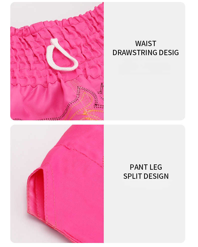 Muay Thai Sanda Boxing Boying Training Contest Otroške kratke hlače MMA Mešane borilne veščine Tekmovalne kratke hlače_voghion.com