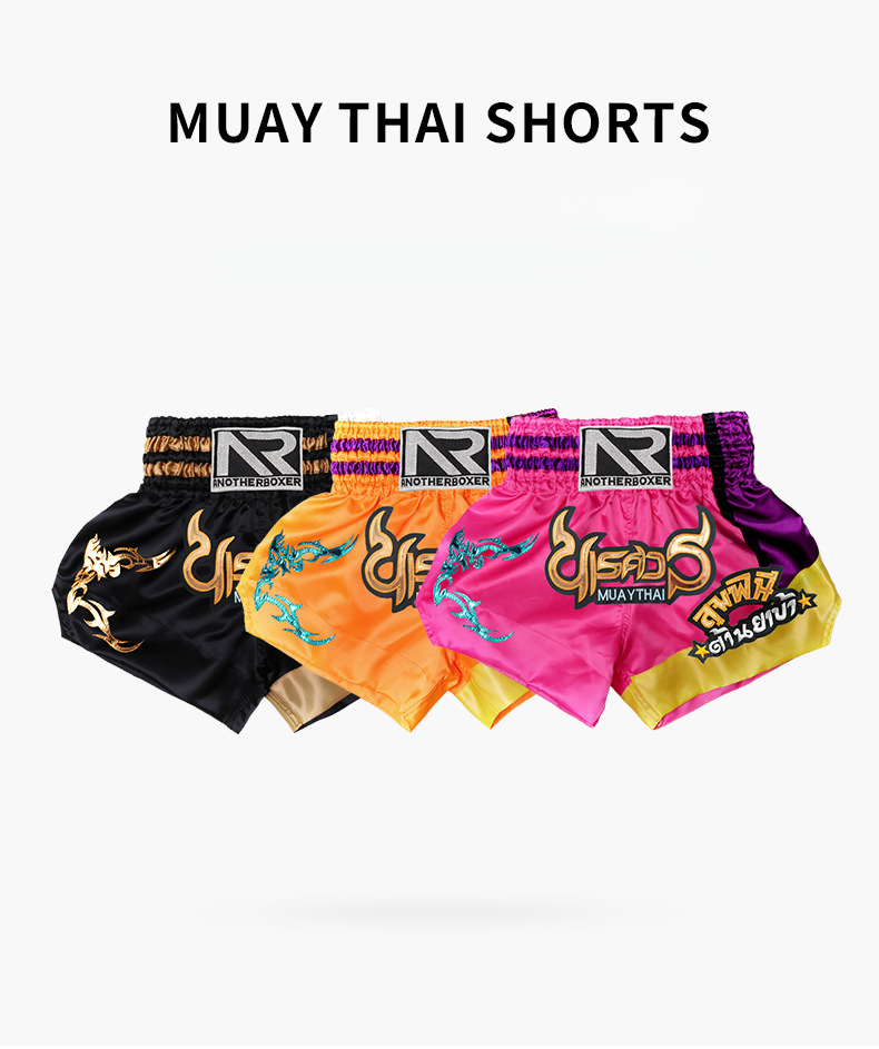Muay Thai Sanda Boxing Boying Training Contest Otroške kratke hlače MMA Mešane borilne veščine Tekmovalne kratke hlače_voghion.com