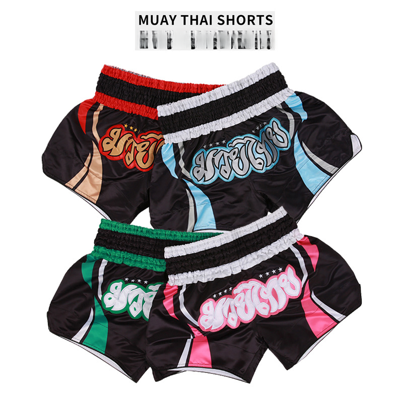 ANOHERBOXER Retro Muay Thai Pants MMA Mixed Fighting One Fighting Competition Shorts Sanda Martial Arts Clothes_voghion.com