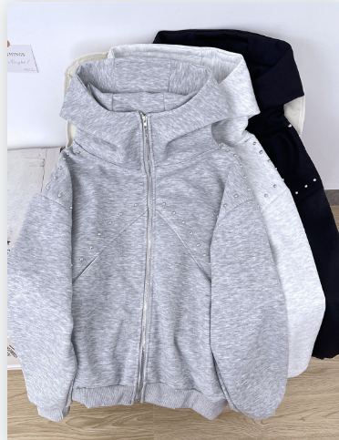 Cárdigan con capucha para hombre y mujer sudadera holgada_voghion.com