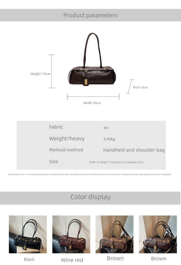 Vintage Bowling Tasche Damen Schultertasche Mit Großem Volumen_voghion.com