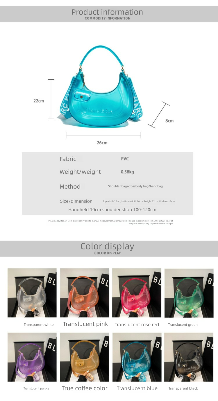 Borsa a spalla crescent elegante borsa a tracolla alla moda_voghion.com