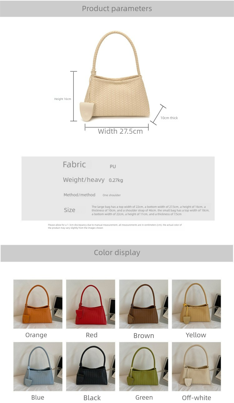 Gewebte Schultertasche Für Damen, Hochwertige Handtasche Mit Muster_voghion.com