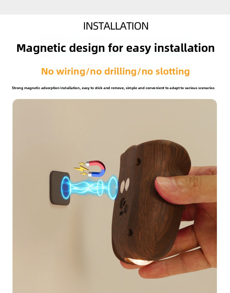 Sensor Owl Night Light Rechargeable Led Wall Lamp For Hallways_voghion.com