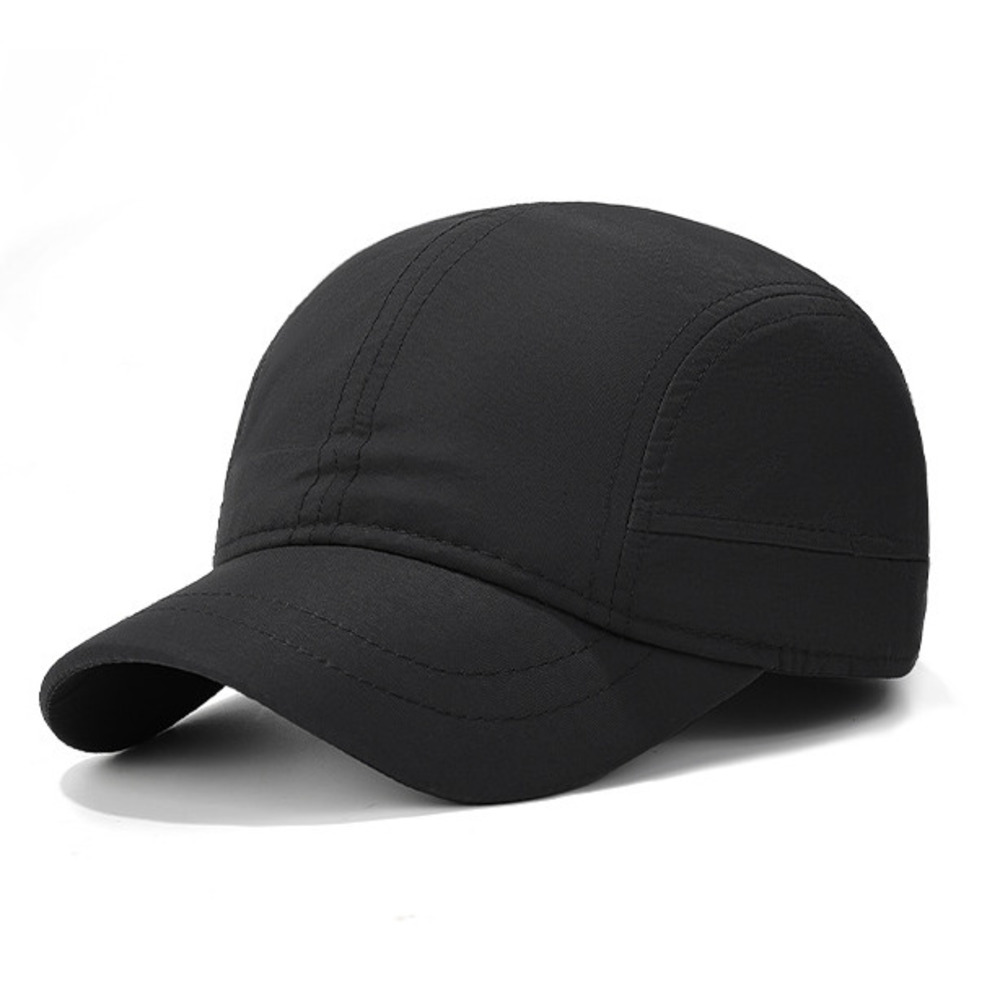 Cappellino da baseball liscio completamente sigillato con visiera corta, ad asciugatura rapida, impermeabile, traspirante, cappello parasole per attività all'aperto_voghion.com