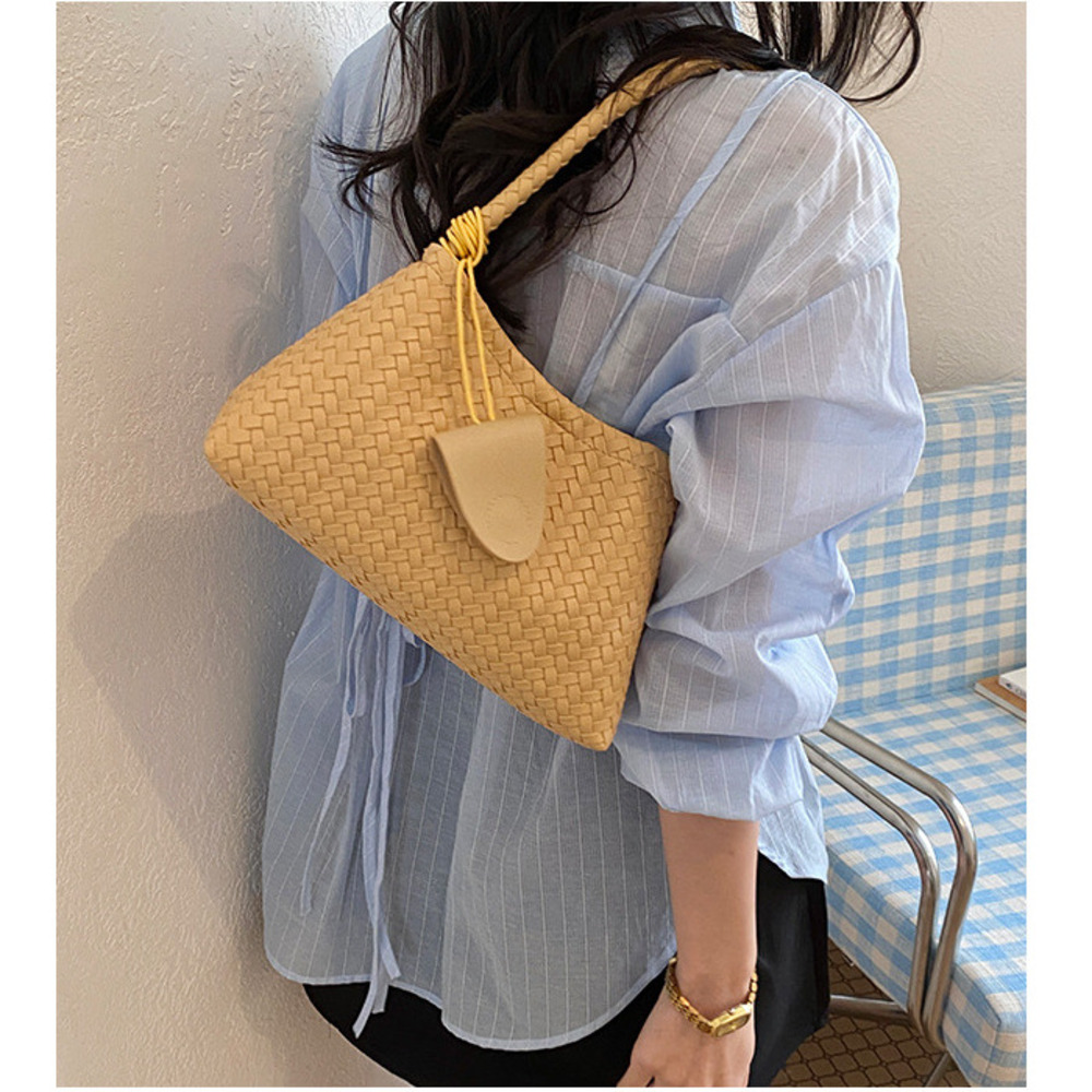 Gewebte Schultertasche Für Damen, Hochwertige Handtasche Mit Muster_voghion.com