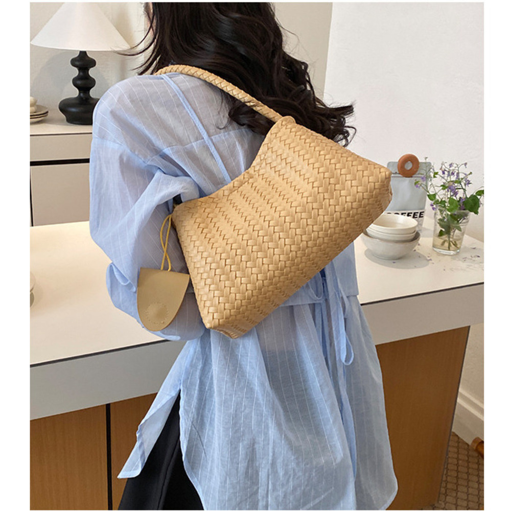 Gewebte Schultertasche Für Damen, Hochwertige Handtasche Mit Muster_voghion.com
