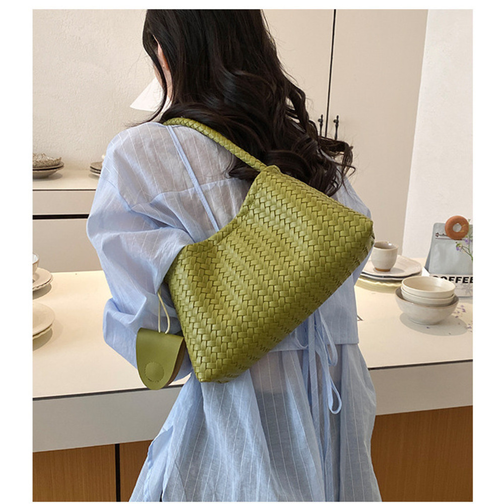 Gewebte Schultertasche Für Damen, Hochwertige Handtasche Mit Muster_voghion.com
